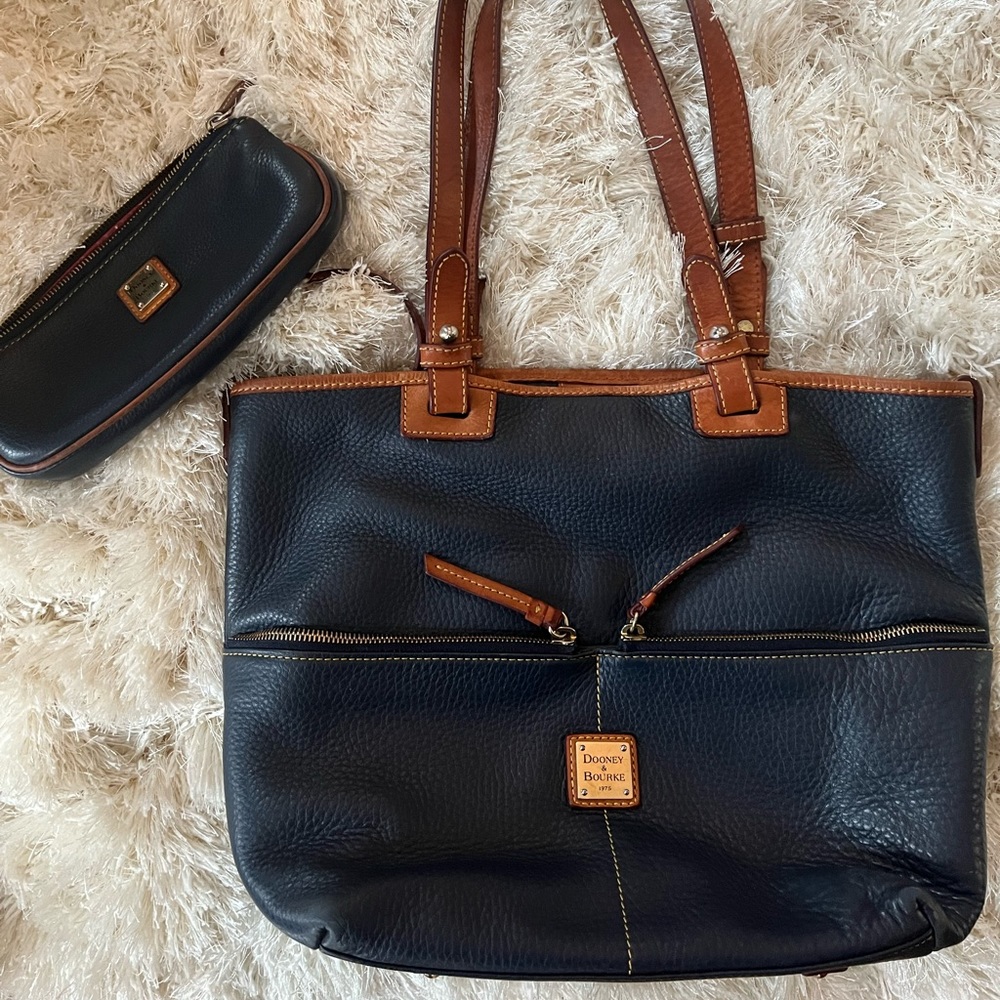 Dooney & Bourke Tote, cosmetic pouch, and dust bag